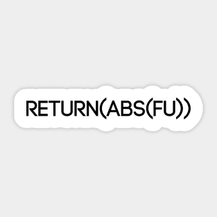 Snark Typography Collection: Return Sticker